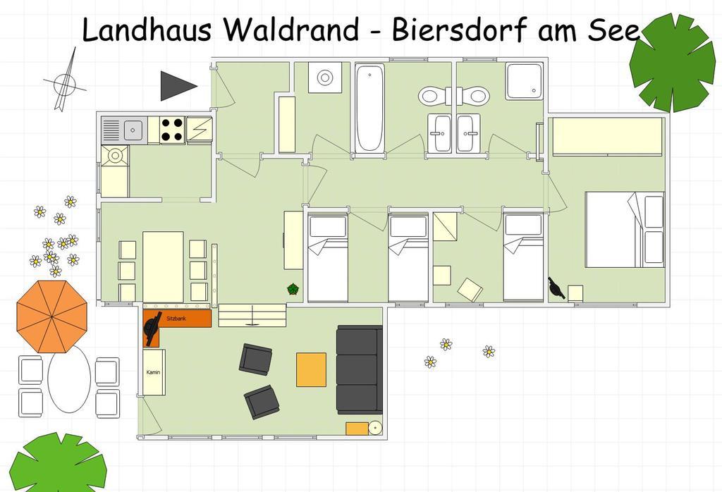 Landhaus Waldrand Biersdorf エクステリア 写真